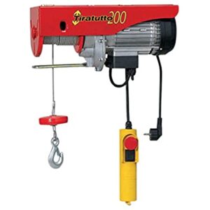 Paranco Elettrico Portata 200kg 750w Tiro Doppio Tiratutto 200